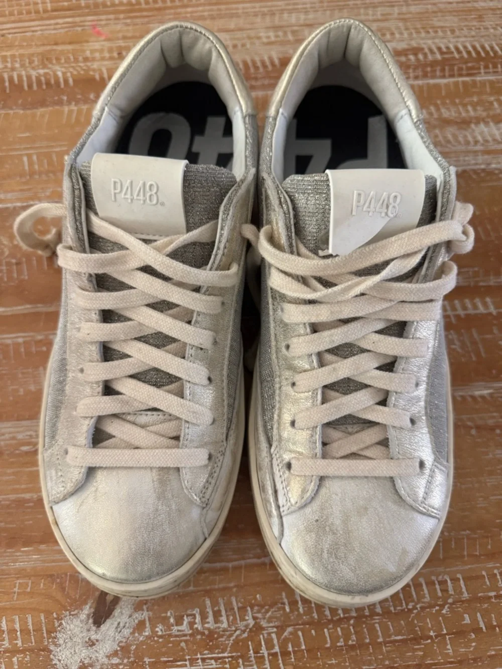 Women's P448 John Sneakers Gold Tahiti, 38/7.5-8, EUC - Picture 3 of 10
